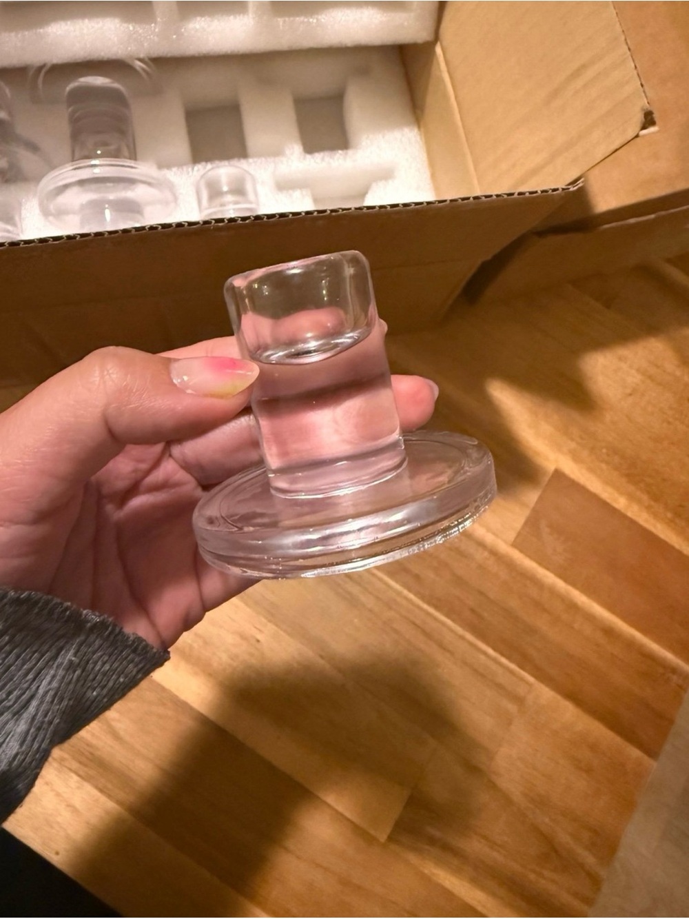 Set of 8 Clear Glass Candle Holders Wedding Centerpiece Decor